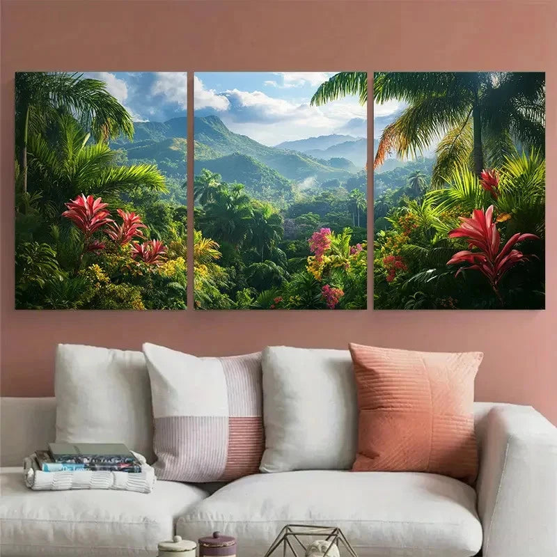 3pcs Botanical Decor North American Perfect Wall Art Set Canvas Framed 40x60cm - High Quality Print 100% Australian Made Wall Canvas Ready to Hang - Bella Home Decor