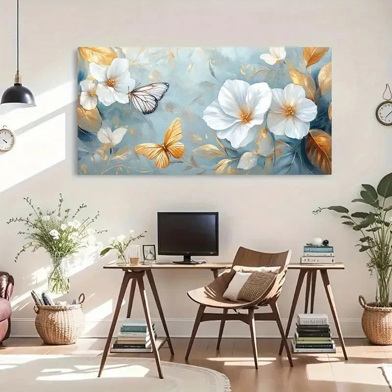 Nature-Inspired Accents Wall Art Canvas Office Home Room Framed 120x60cm