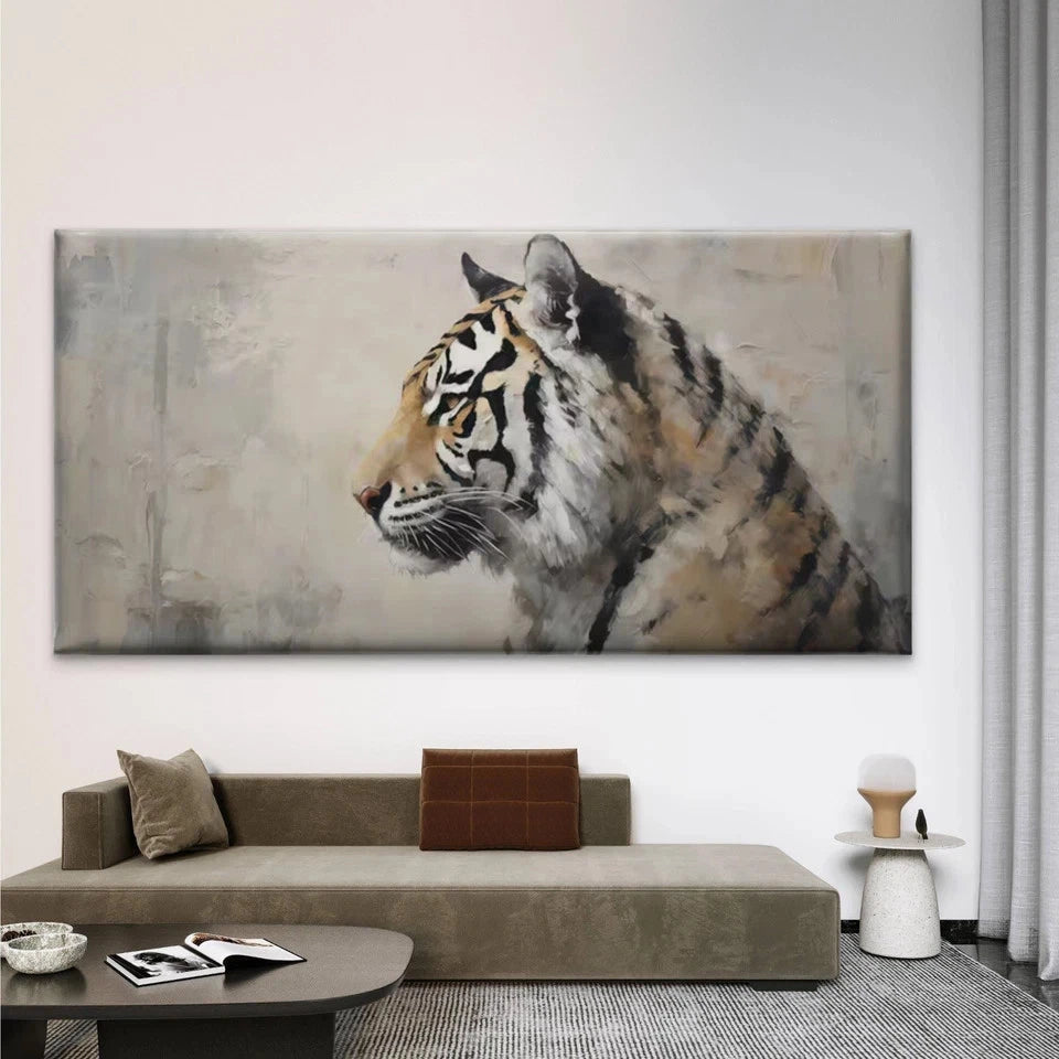 Realistic Majestic Tiger Wall Art Canvas Office Home Room Framed 120x60cm