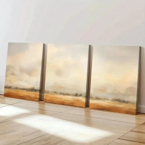 3pcs Desert Landscape Abstract Design Wall Art Set Canvas Unframed - High Quality Print 100% Australian Made Wall Canvas - Bella Home Decor