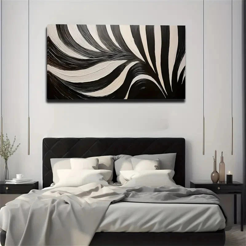 Zebra Pattern Composition Wall Art Canvas Office Home Room Framed 120x60cm