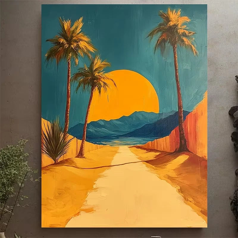 Palm Springs Desert Landscape 60x90cm Metal Print Ready to Hang