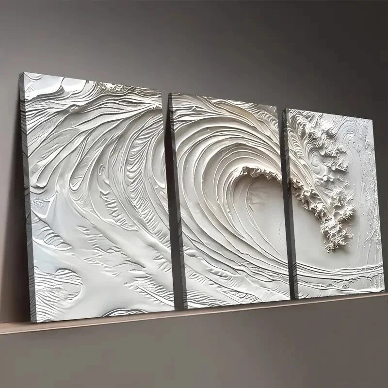 3pcs Modern Wind Abstract Ocean Perfect Wall Art Set Canvas Framed 40x60cm - High Quality Print 100% Australian Made Wall Canvas Ready to Hang - Bella Home Decor