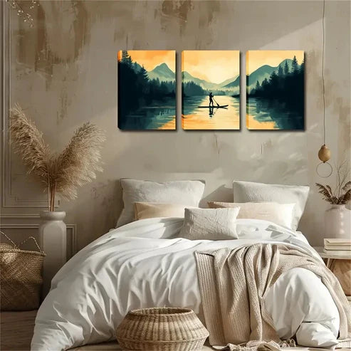 3pcs Tree Lush Elegant Style Wall Art Set Canvas Unframed - High Quality Print 100% Australian Made Wall Canvas