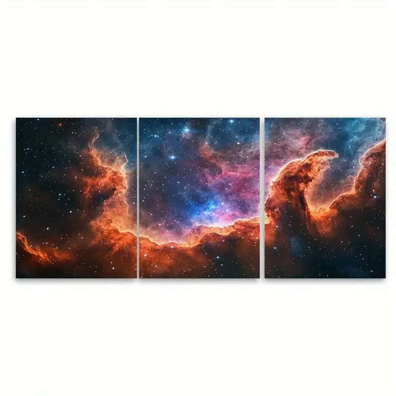 3pcs Cosmic Nebula for galaxy ti Wall Art Set Canvas Framed 40x60cm - High Quality Print 100% Australian Made Wall Canvas Ready to Hang - Bella Home Decor