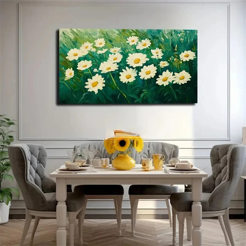 Beautiful Chrysanthemum Spaces Wall Art Canvas Office Home Room Framed 120x60cm