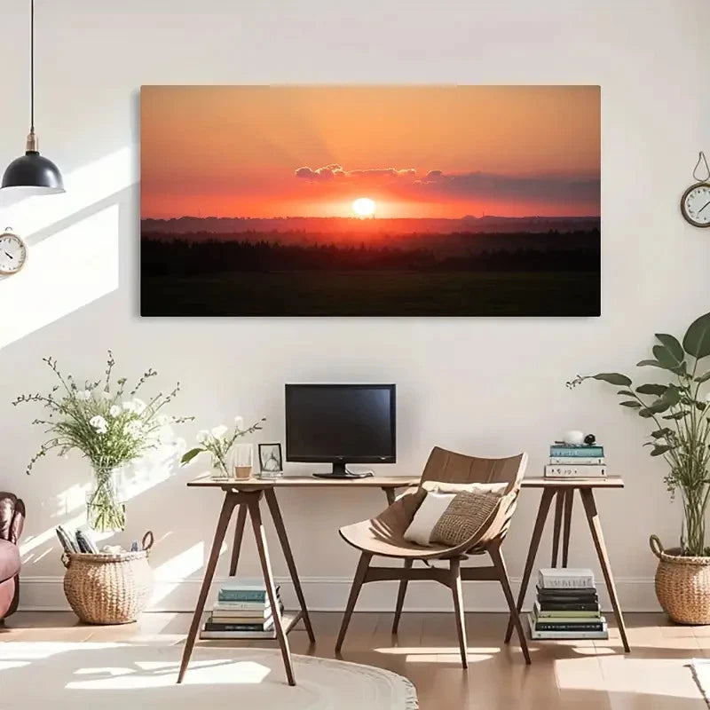 Modern Landscape Decor Wall Art Canvas Office Home Room Framed 120x60cm