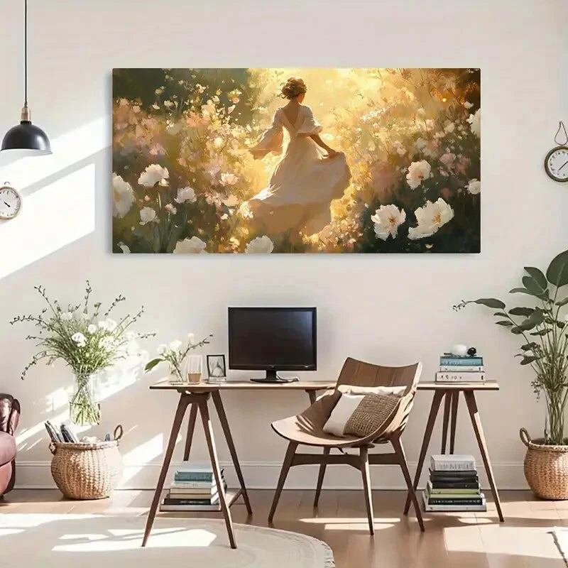 Woman Dress Modern Deco Wall Art Canvas Office Home Room Framed 120x60cm - Bella Home Decor