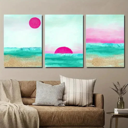 3pcs Modern Abstract Landscape Décor Wall Art Canvas Unframed - High Quality Print 100% Australian Made Wall Canvas