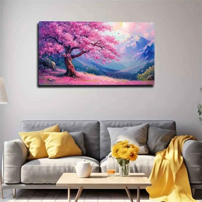 Hanging Sun On The Horizon Wall Art Canvas Office Home Room Framed 120x60cm