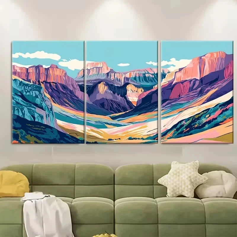3pcs Guadalupe Mountains National Park Wall Art Set Canvas Framed 40x60cm - High Quality Print 100% Australian Made Wall Canvas Ready to Hang - Bella Home Decor