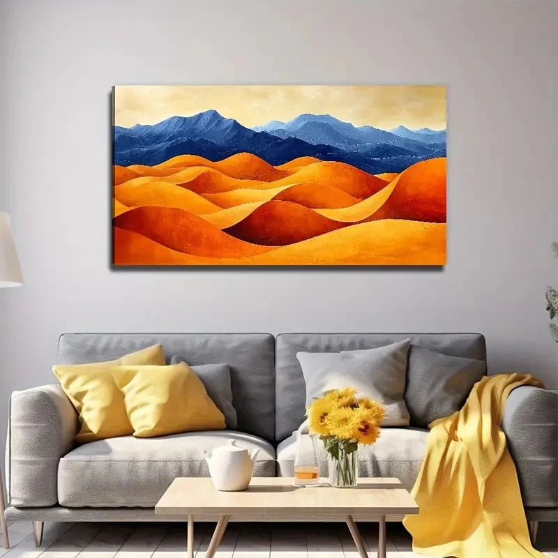Desert Scene Suitable Wall Art Canvas Office Home Room Framed 120x60cm
