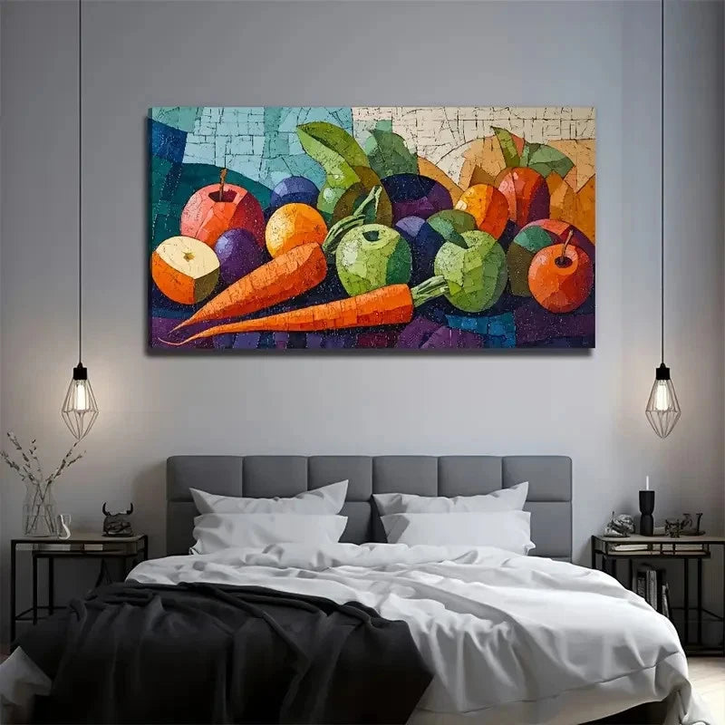 A Group Of Fruits Wall Art Canvas Office Home Room Framed 120x60cm