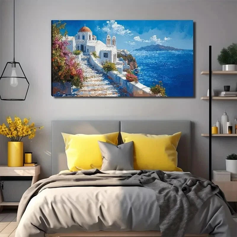 Island Scenery Suitable Wall Art Canvas Office Home Room Framed 120x60cm