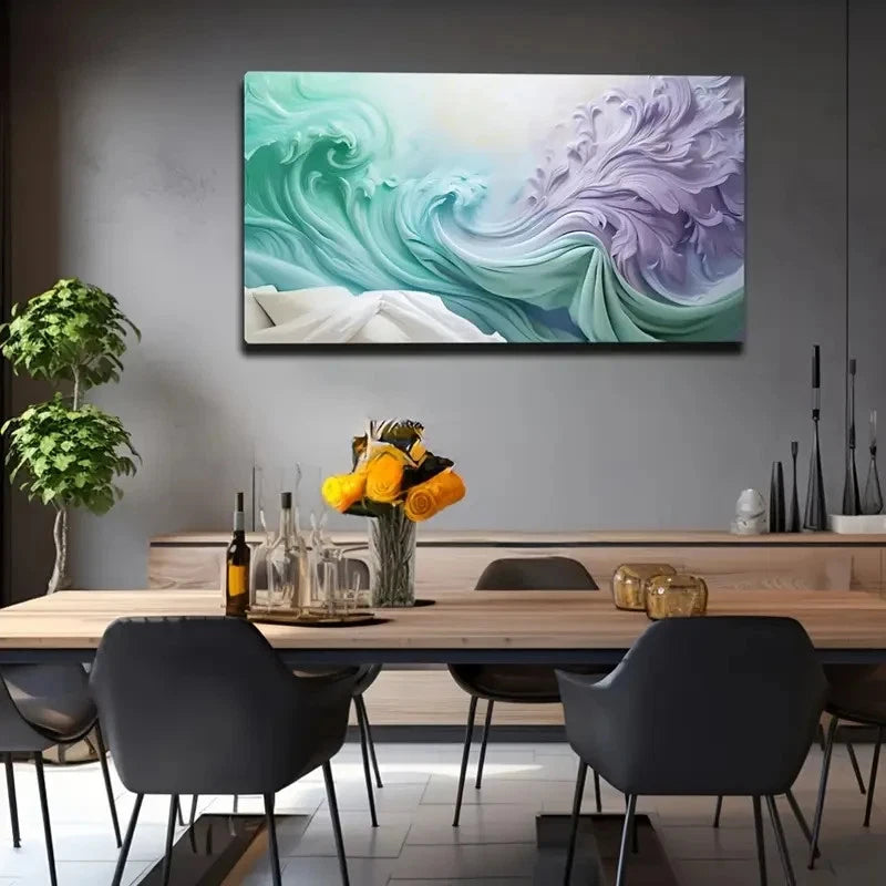 Colorful Abstract Landscape Wall Art Canvas Office Home Room Framed 120x60cm