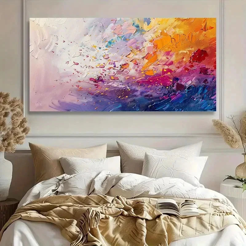 Vibrant Colorful Modern Decor Wall Art Canvas Office Home Room Framed 120x60cm