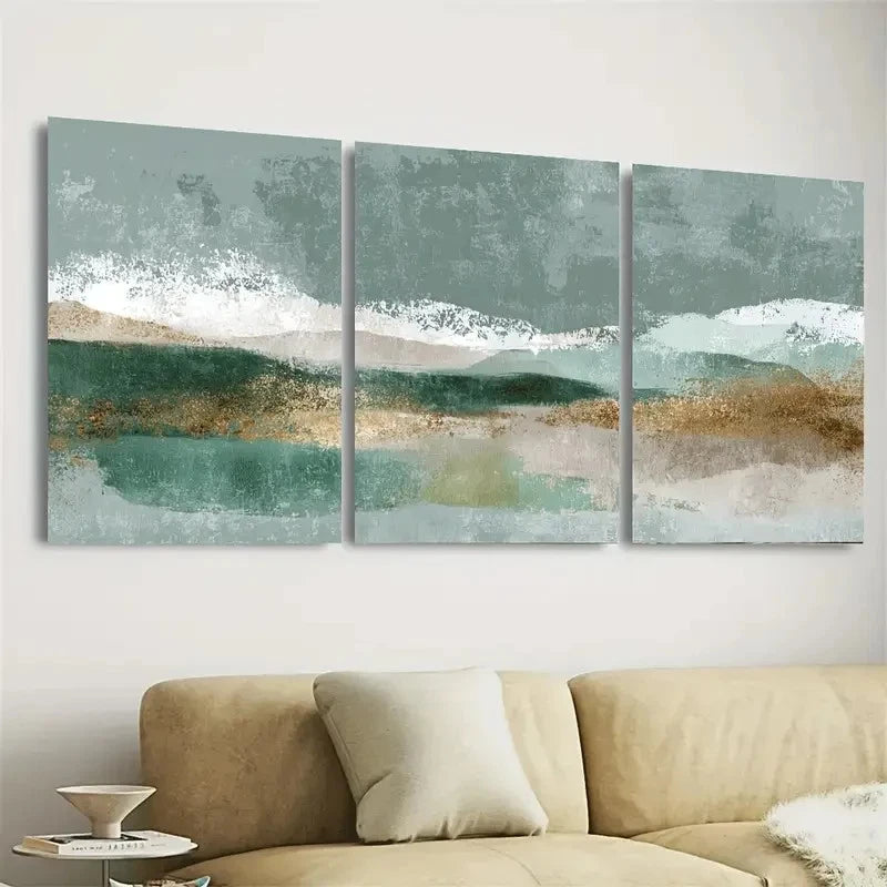 3pcs Geometric Rustic Modern Decor Wall Art Set Canvas Framed 60x90cm - High Quality Print 100% Australian Made Wall Canvas Ready to Hang - Bella Home Decor