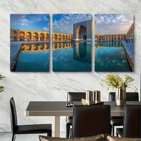 3pcs Architecture Historical Travel Perfect Wall Art Canvas Unframed - High Quality Print 100% Australian Made Wall Canvas - Bella Home Decor
