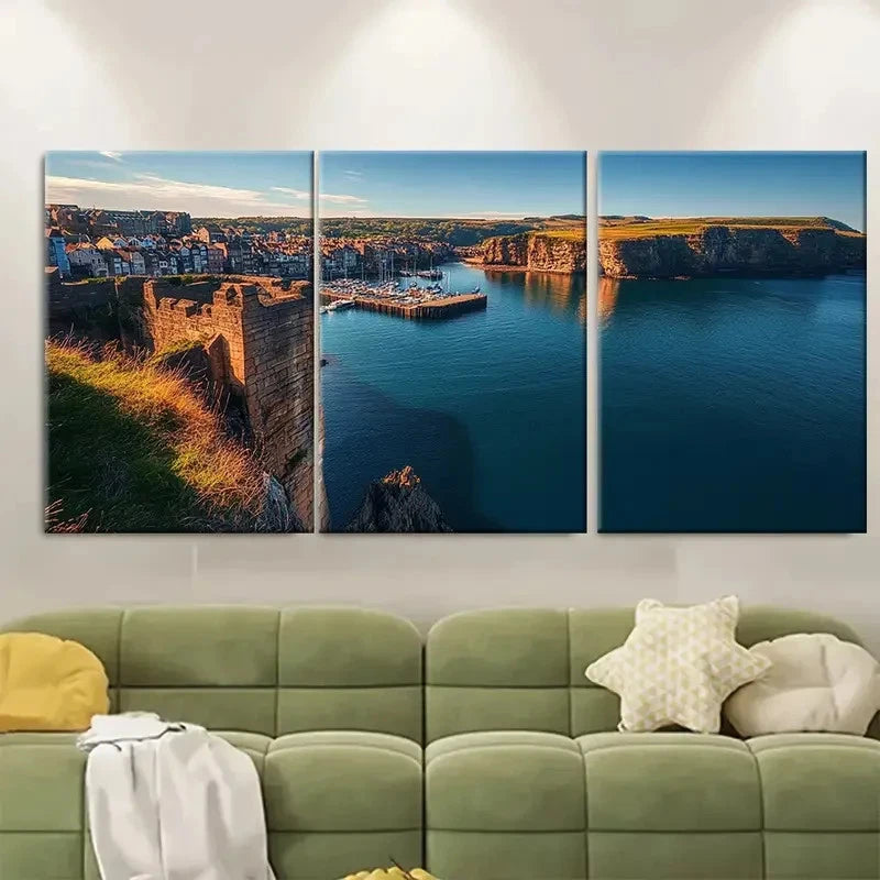 3pcs Whitehaven Travel Print Australia Wall Art Set Canvas Framed 60x90cm - High Quality Print 100% Australian Made Wall Canvas Ready to Hang