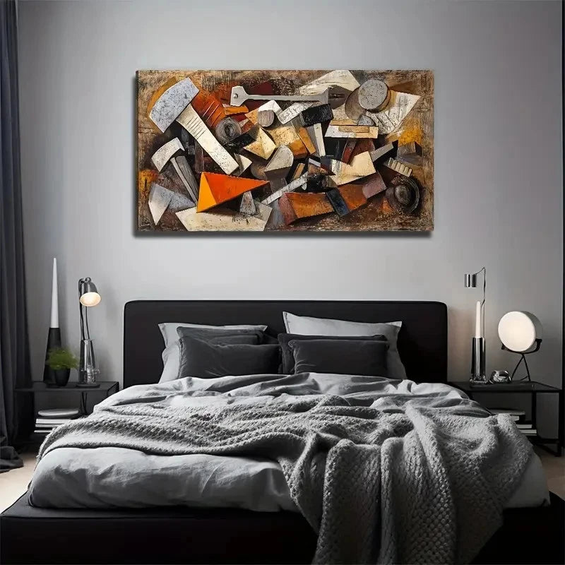Abstract Tool Suitable Wall Art Canvas Office Home Room Framed 120x60cm