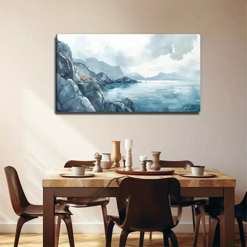 Decoration Sea View Perfect Wall Art Canvas Office Home Room Framed 120x60cm