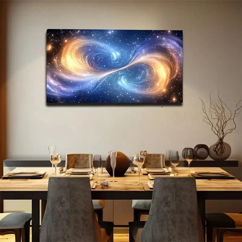 Exaggerated Style Bright Lines Wall Art Canvas Office Home Room Framed 120x60cm