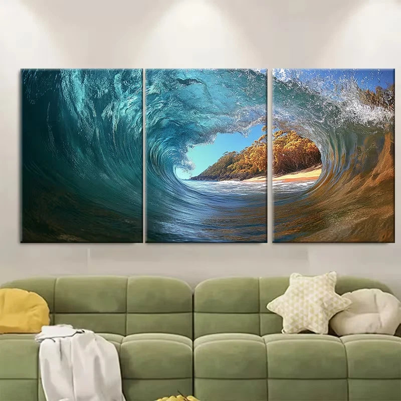 3pcs Ocean Seascape Australia Metal Print Ready to Hang Art