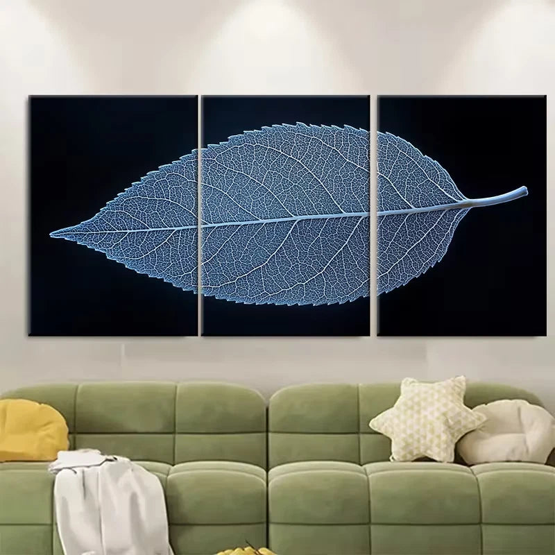 3pcs Dreamy Skeleton Leaf Botanical Photography Metal Print Ready to Hang Art