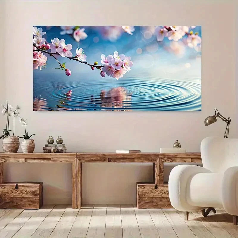 Cherry Blossoms Beauty Nature Wall Art Canvas Office Home Room Framed 120x60cm