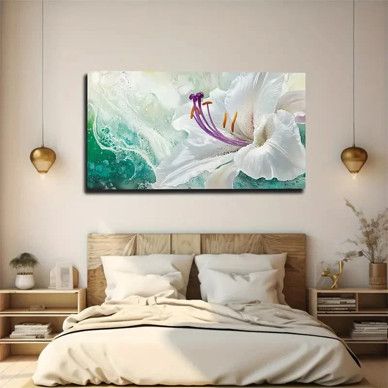 White Foam And Water Ripple Wall Art Canvas Office Home Room Framed 120x60cm