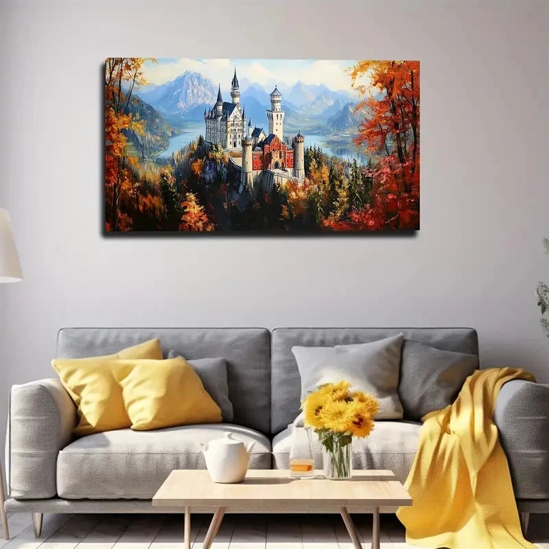 Vibrant Autumn Colors Wall Art Canvas Office Home Room Framed 120x60cm