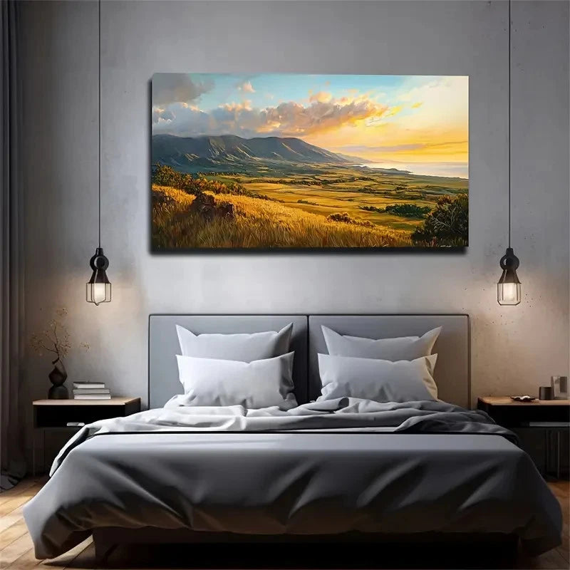 Vast Earth Open Sky Wall Art Canvas Office Home Room Framed 120x60cm