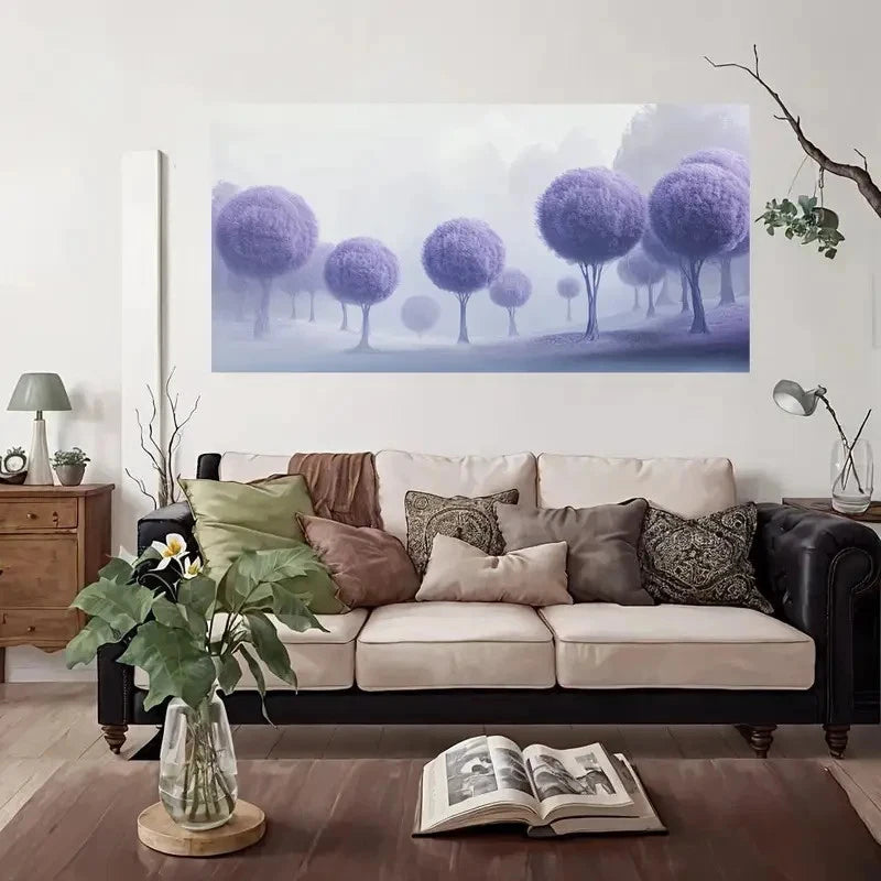 Misty Forest Fantasy Wall Art Canvas Office Home Room Framed 120x60cm