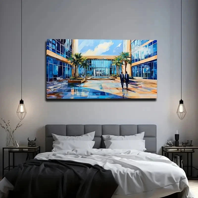 Elegant Leisure Area Exquisite Wall Art Canvas Office Home Room Framed 120x60cm