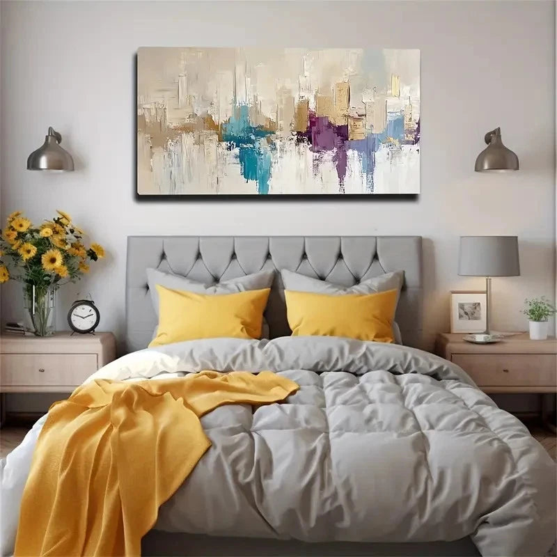 Bohemian Decor With Irregular Wall Art Canvas Office Home Room Framed 120x60cm