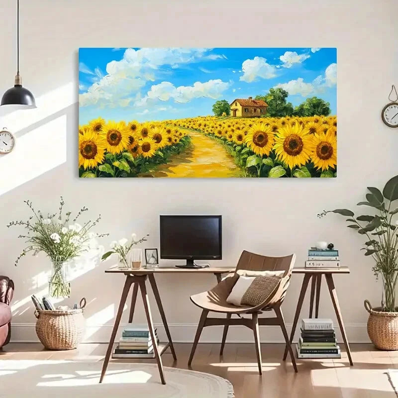 Classic Contemporary Retro Wall Art Canvas Office Home Room Framed 120x60cm - Bella Home Decor
