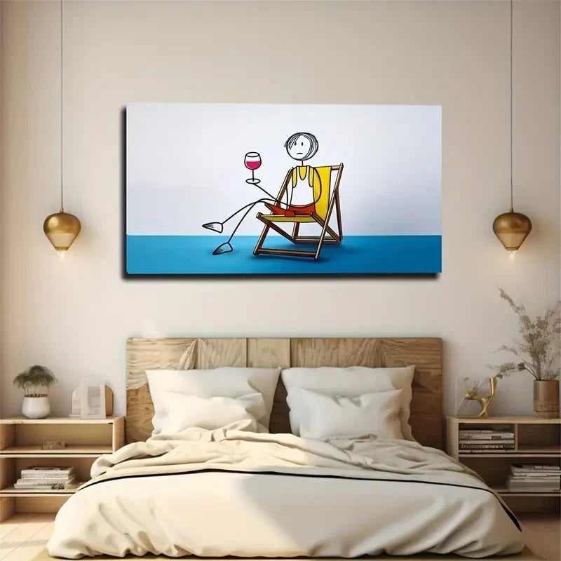 Abstract Modern Bohemian Style Wall Art Canvas Office Home Room Framed 120x60cm
