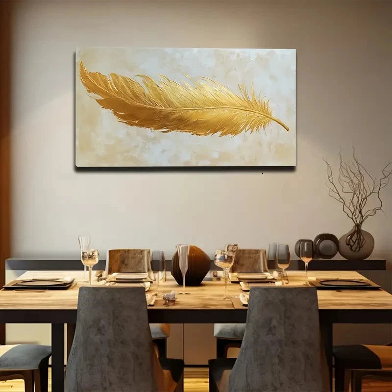 Feather Decorative Painting Wall Art canvas office home room framed 120x60cm