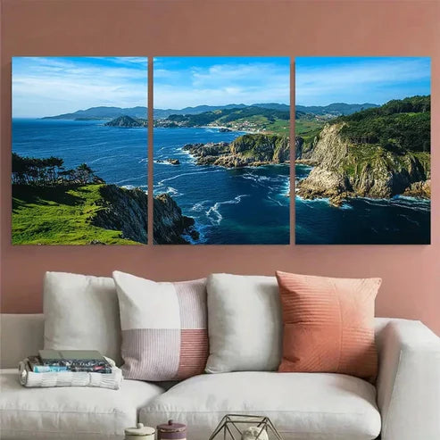 3pcs Galicia Print Cues Islands Perfect Wall Art Set Canvas Unframed - High Quality Print 100% Australian Made Wall Canvas - Bella Home Decor