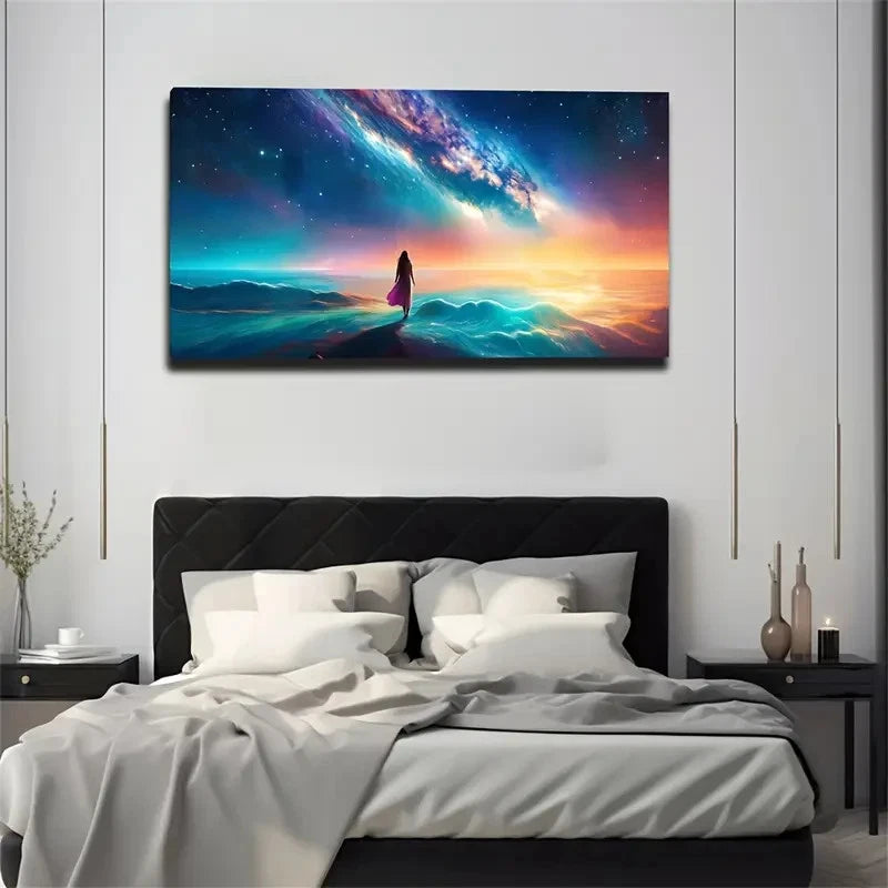 Reaching Artistic Conception Wall Art Canvas Office Home Room Framed 120x60cm