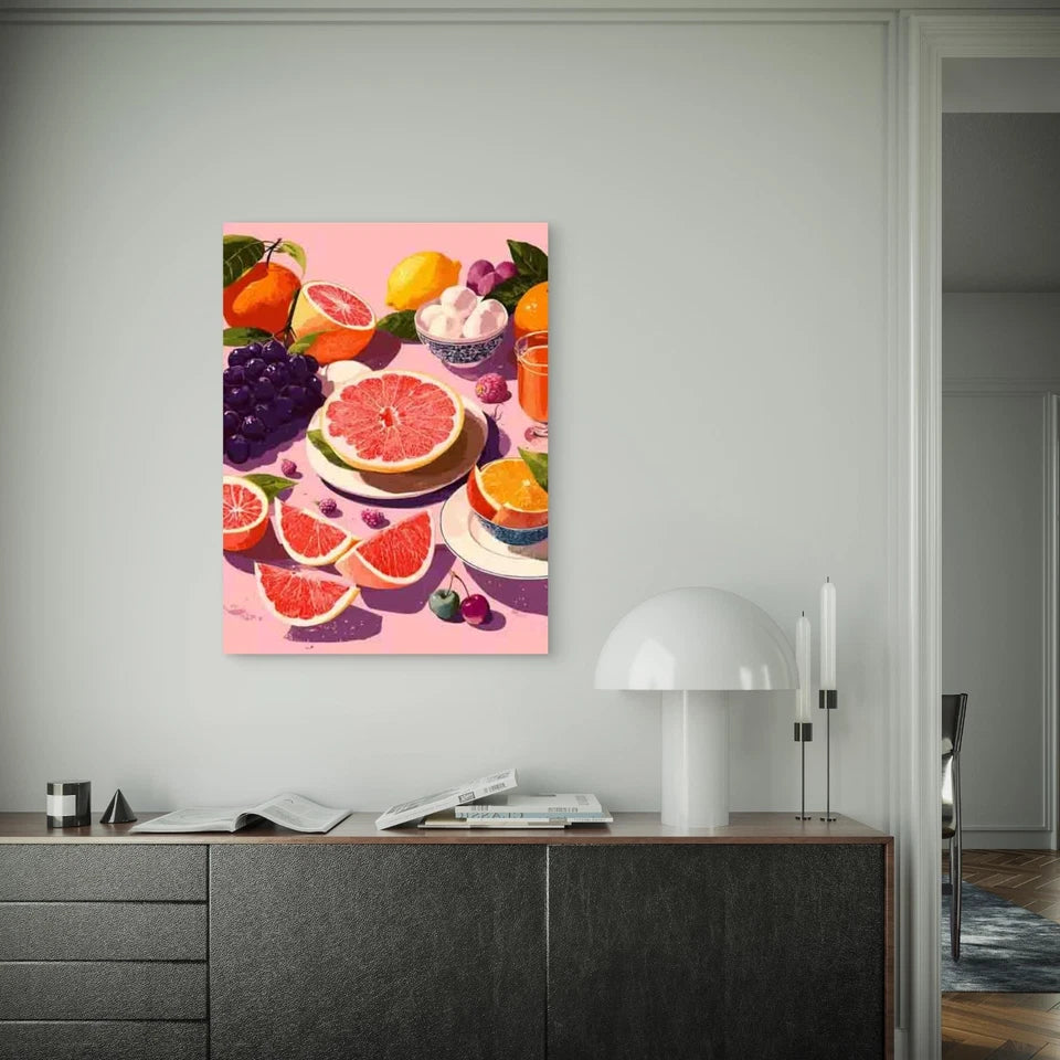 Vintage Citrus & Berry 40x60cm Metal Print Ready to Hang