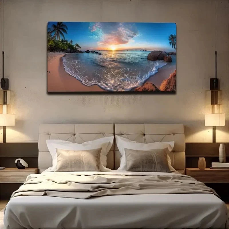 Wave Washing Decoration Wall Art Canvas Office Home Room Framed 120x60cm