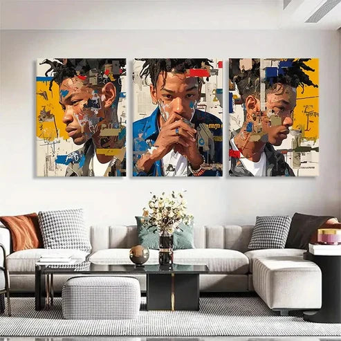 3pcs Abstract Urban Street Style Perfect Wall Art Set Canvas Unframed - High Quality Print 100% Australian Made Wall Canvas - Bella Home Decor