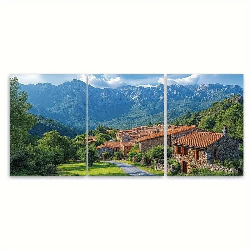 3pcs Natural Landscape Collsacabra Spain B Wall Art Set Canvas Framed 60x90cm - High Quality Print 100% Australian Made Wall Canvas Ready to Hang