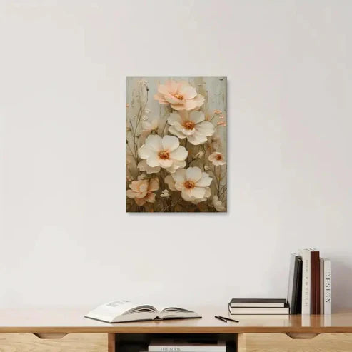 Beautiful Vintage Floral Farmhouse Wildflower Field 60x90cm Metal Print Ready to Hang