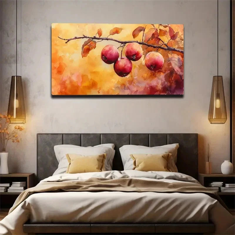 Shades Of Orange-Yellow Back Wall Art Canvas Office Home Room Framed 120x60cm