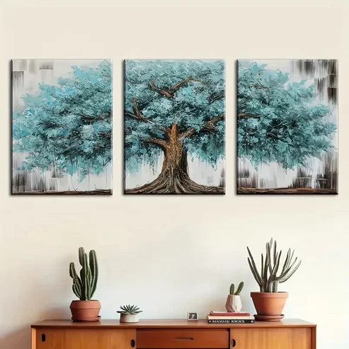 3pcs Tree Of Life Abstract Modern Wall Art Canvas Unframed - High Quality Print 100% Australian Made Wall Canvas