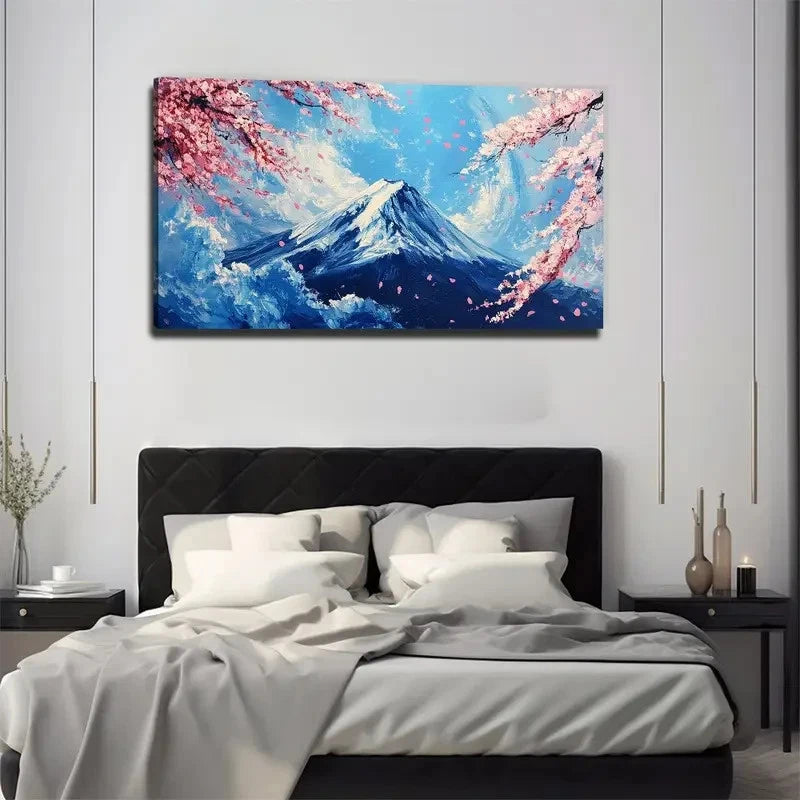 Serene Beauty Mount Fuji Nature Wall Art Canvas Office Home Room Framed 120x60cm