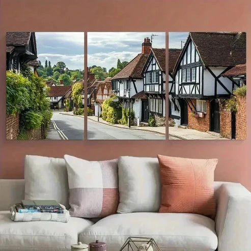 3pcs High Wycombe Buckinghamshire Wall Art Canvas Unframed - High Quality Print 100% Australian Made Wall Canvas