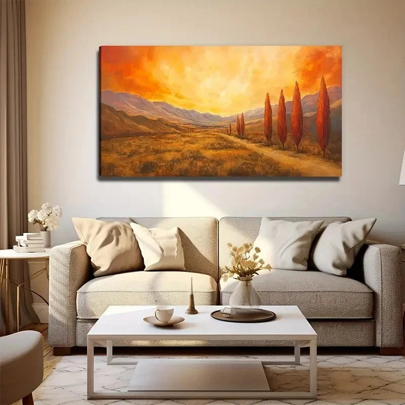 Desert Sky Tree And Suitable Wall Art Canvas Office Home Room Framed 120x60cm